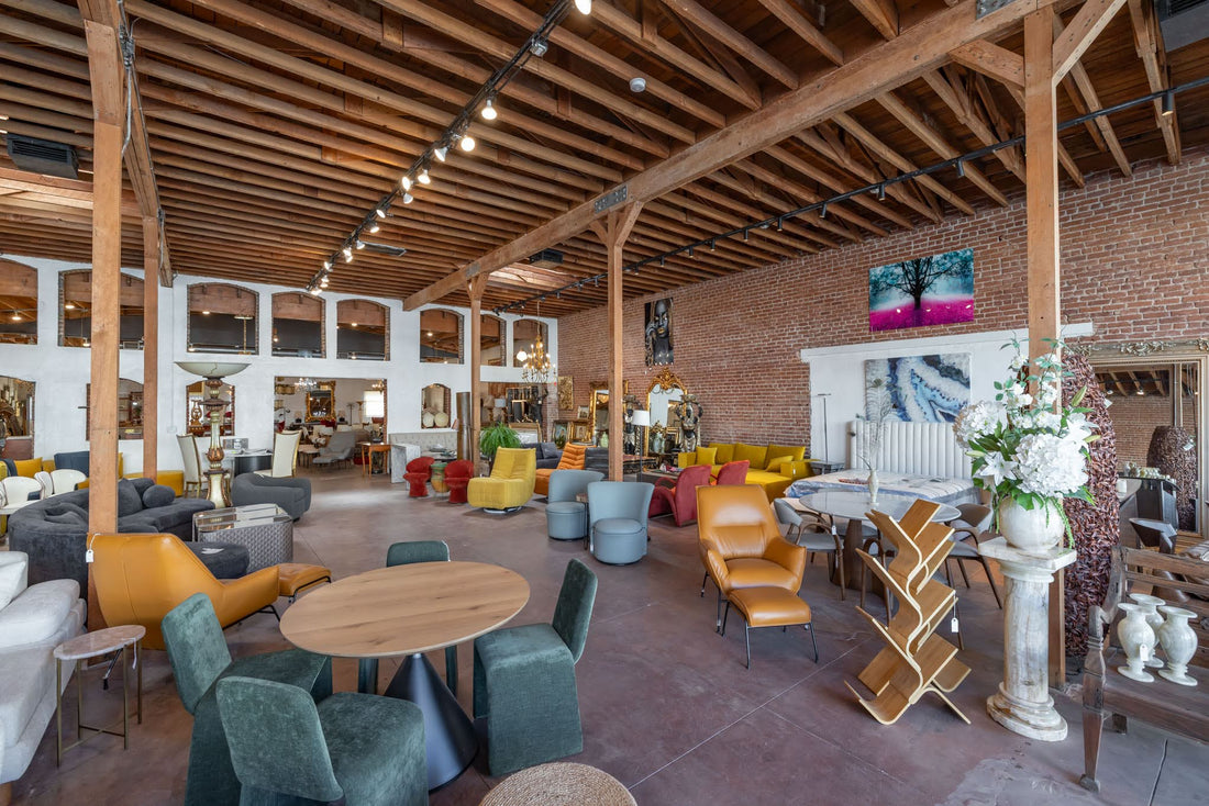 Inside the Furniture Collection furniture showroom in Melrose Hill, Los Angeles
