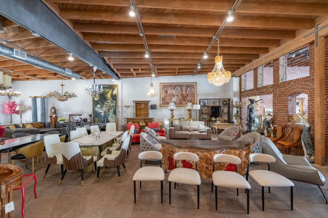 Inside the Furniture Collection furniture showroom in Melrose Hill, Los Angeles