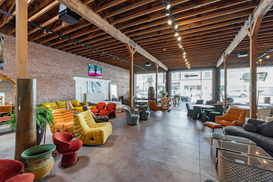 Inside the Furniture Collection furniture showroom in Melrose Hill, Los Angeles