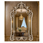 Celestine Antique Silver Baroque Wall Mirror – Ornate Luxury Statement Mirror