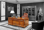 Elite Wood Desk & Leather Throne