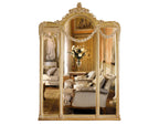 Victorian-Style Gold Triple Panel Mirror