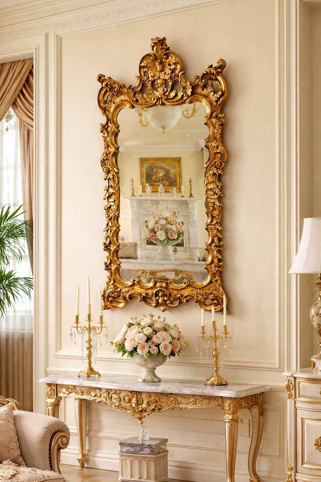 Regal Venetian Gold Statement Mirror