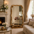 Ornate Gold Baroque Full-Length Floor Mirror