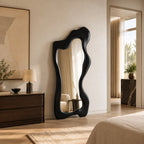 Sculptural Wavy Full-Length Floor Mirror, 31.5" W x 70.9" H