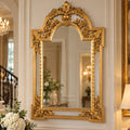 Seraphina Royal Crest Wall Mirror – Luxury Ornate Gold European Statement Mirror