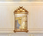 Golden Bamboo Pavilion Wall Mirror
