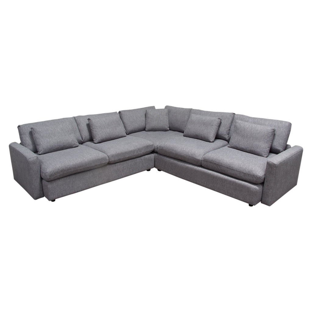 Moderna Fabric Upholstered Sectional Sofa