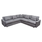 Moderna Fabric Upholstered Sectional Sofa