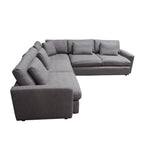 Moderna Fabric Upholstered Sectional Sofa