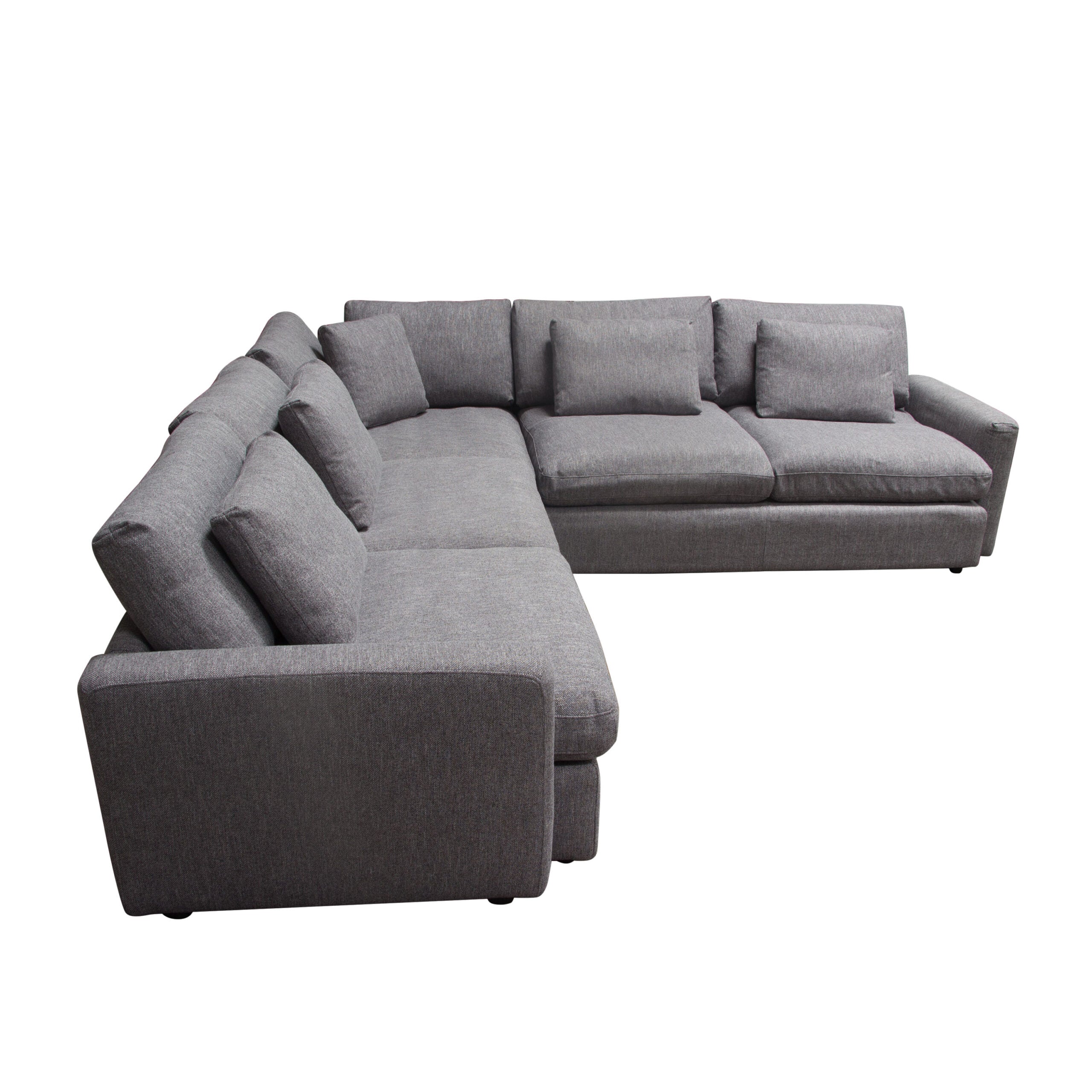 Moderna Fabric Upholstered Sectional Sofa