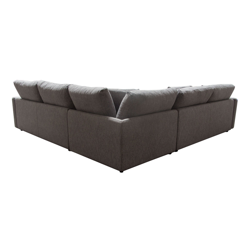 Moderna Fabric Upholstered Sectional Sofa
