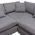 Moderna Fabric Upholstered Sectional Sofa