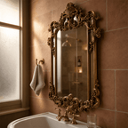 Artisan-Made Ornate Gold Mirror