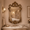 Artisan-Made Ornate Gold Mirror
