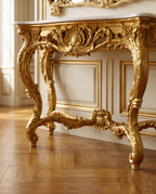 Borghese Gold Leaf Marble Console