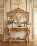 Borghese Gold Leaf Marble Console