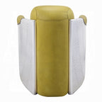 Yellow Top-Grain Leather & Aluminum Aviator Accent Chair