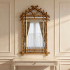 Golden Bamboo Pavilion Wall Mirror
