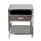 Corleo Modern Sleek Chrome Nightstand