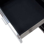 Corleo Modern Sleek Chrome Nightstand