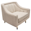 Moderna Plush Beige Armchair
