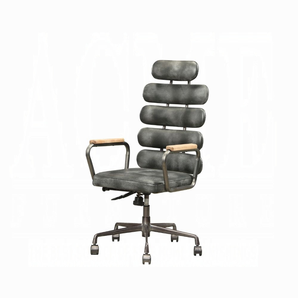 Vintage Executive Top-Grain Leather Office Chair – High Back Swivel Desk Chair