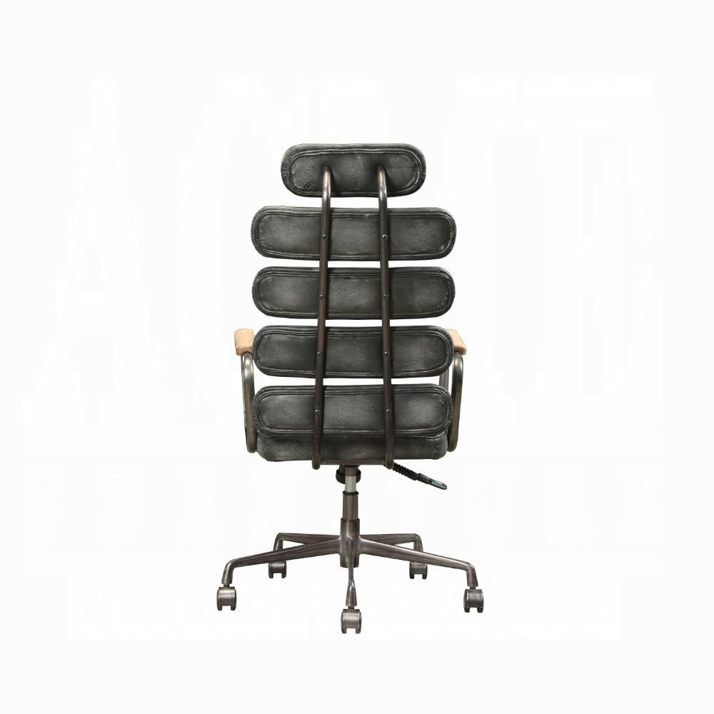 Vintage Executive Top-Grain Leather Office Chair – High Back Swivel Desk Chair