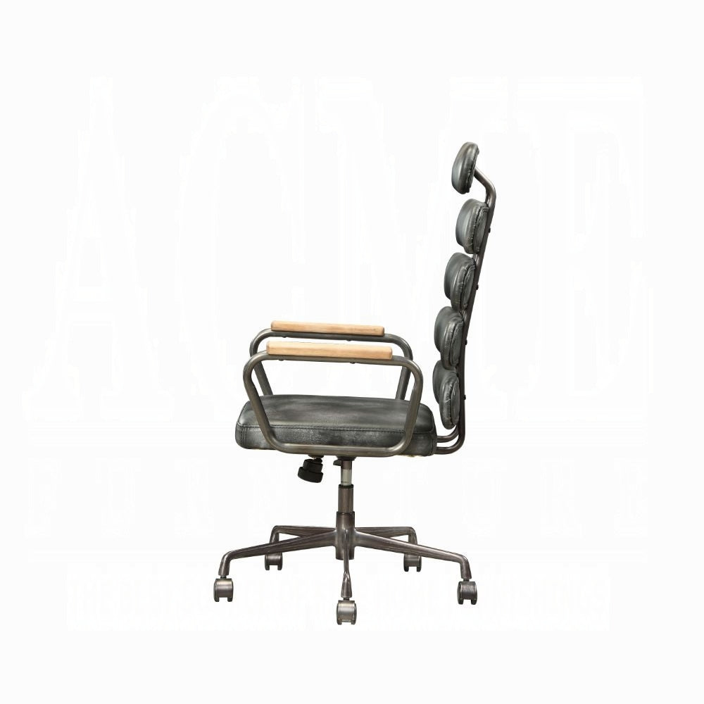 Vintage Executive Top-Grain Leather Office Chair – High Back Swivel Desk Chair