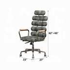 Vintage Executive Top-Grain Leather Office Chair – High Back Swivel Desk Chair