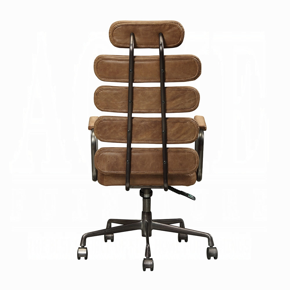 Vintage Executive Top-Grain Leather Office Chair – High Back Swivel Desk Chair