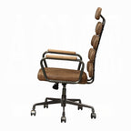 Vintage Executive Top-Grain Leather Office Chair – High Back Swivel Desk Chair