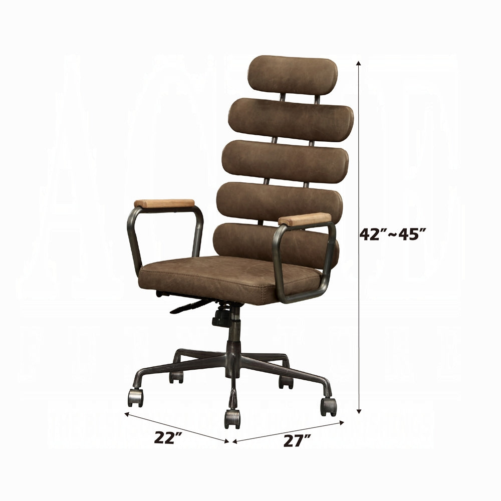 Vintage Executive Top-Grain Leather Office Chair – High Back Swivel Desk Chair