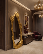 Cascata Molten Gold Floor Mirror
