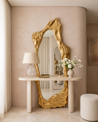 Cascata Molten Gold Floor Mirror