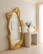 Cascata Molten Gold Floor Mirror