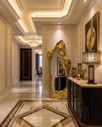 Cascata Molten Gold Floor Mirror