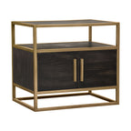 Moderna Luxe Brass Frame Media Console
