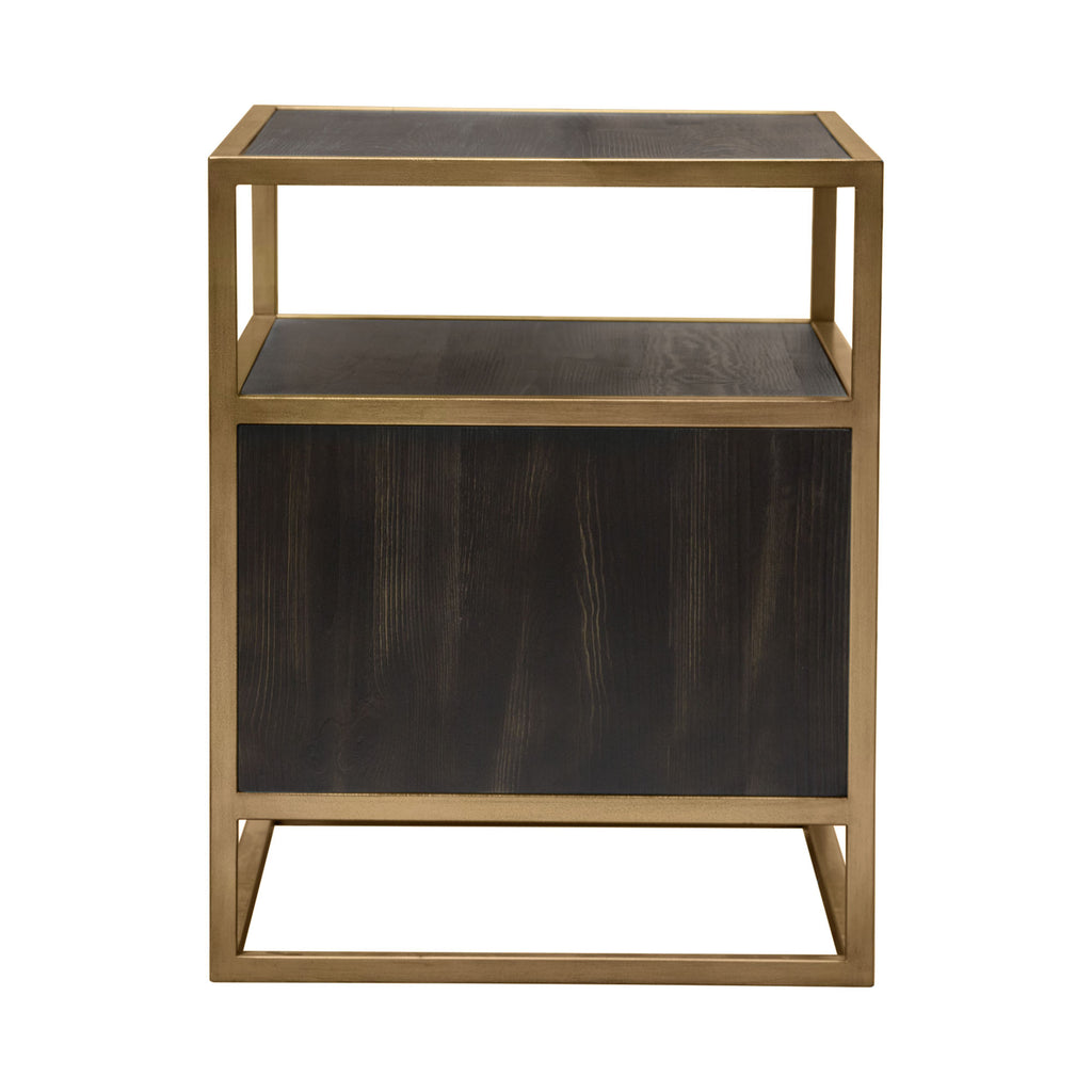 Moderna Luxe Brass Frame Media Console