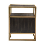 Moderna Luxe Brass Frame Media Console