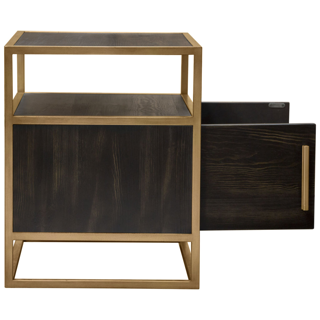 Moderna Luxe Brass Frame Media Console