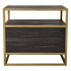 Moderna Luxe Brass Frame Media Console