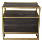 Moderna Luxe Brass Frame Media Console