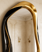 Eclisse Black & Gold Floor Mirror