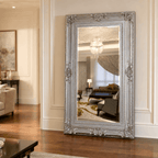 Elegant Full-Length Mirror with Ornate Frame