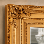 Elegant Full-Length Mirror with Ornate Frame