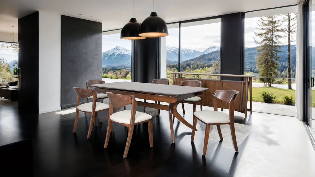 Luxury Solid Wood Extendable Dining Set