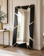 Facet Black & Gold Statement Mirror