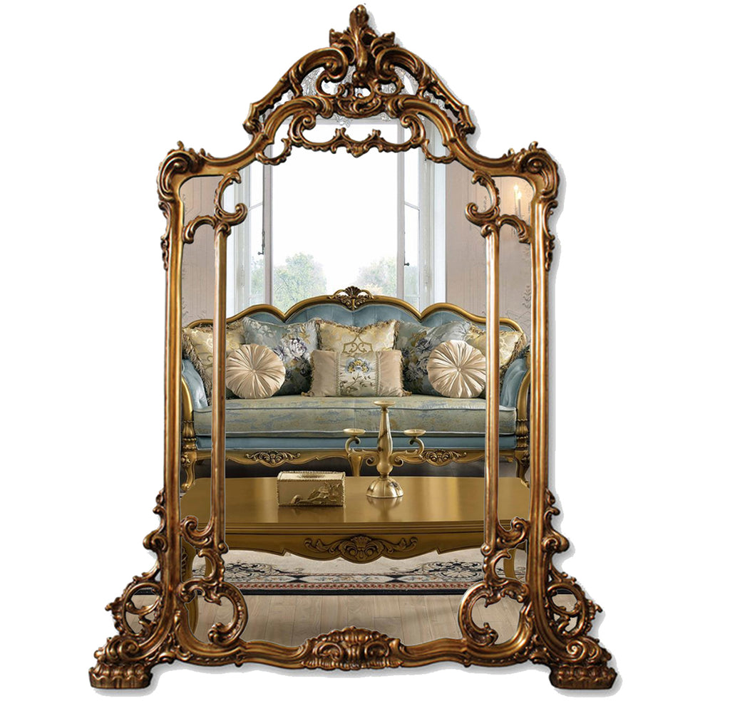 Grand Vintage-Inspired Framed Mirror