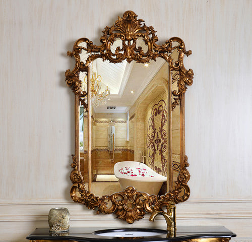 Artisan-Made Ornate Gold Mirror